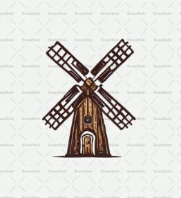 Rustikale Windmühle